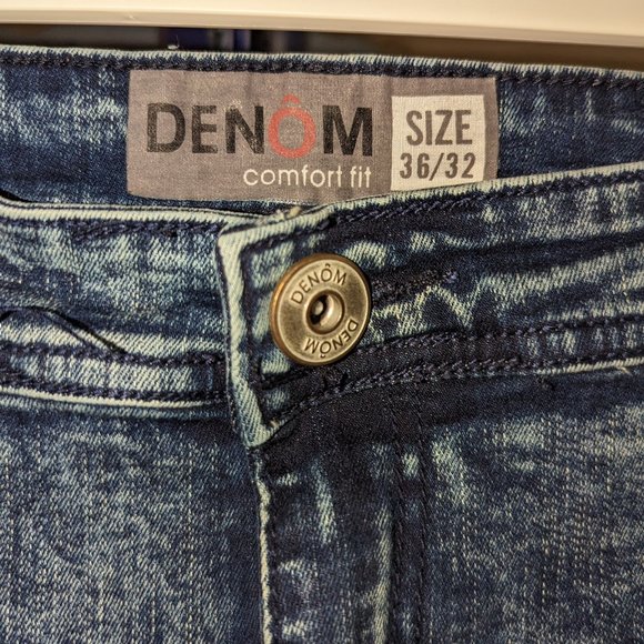 DENOM Comfort Fit Men's Ripped Jeans - Picture 2 of 2